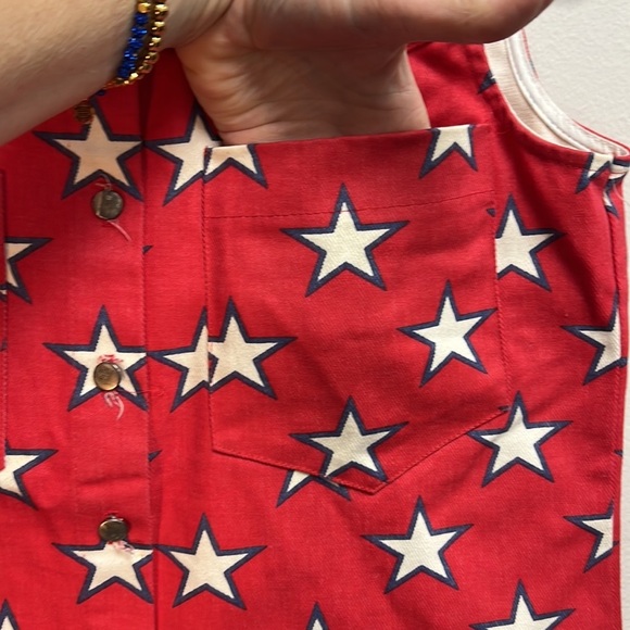 Vintage Rough Rider Circle T Western Denim Cowgirl American Star Sleeveless Top - Picture 5 of 6